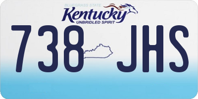 KY license plate 738JHS