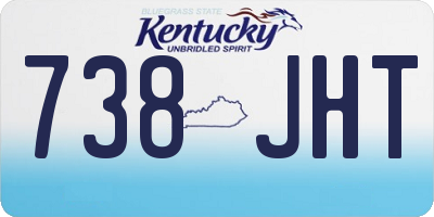 KY license plate 738JHT