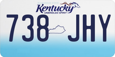 KY license plate 738JHY