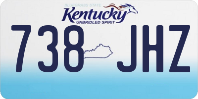 KY license plate 738JHZ