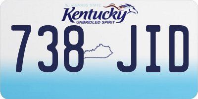 KY license plate 738JID