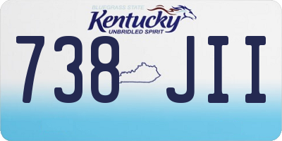 KY license plate 738JII