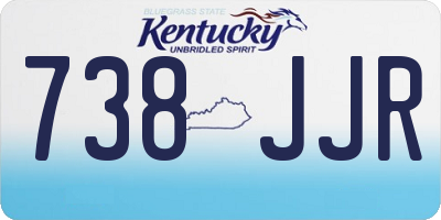 KY license plate 738JJR