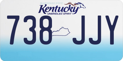 KY license plate 738JJY
