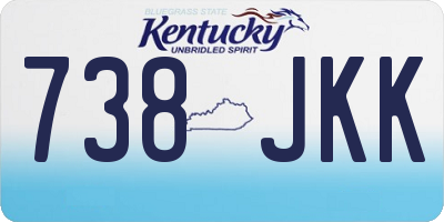 KY license plate 738JKK
