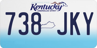 KY license plate 738JKY