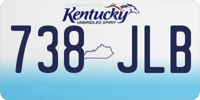 KY license plate 738JLB