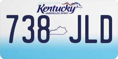 KY license plate 738JLD