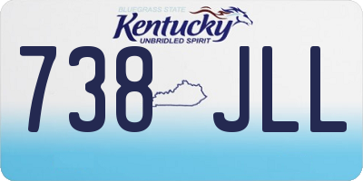 KY license plate 738JLL