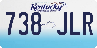 KY license plate 738JLR