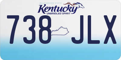 KY license plate 738JLX