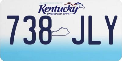 KY license plate 738JLY