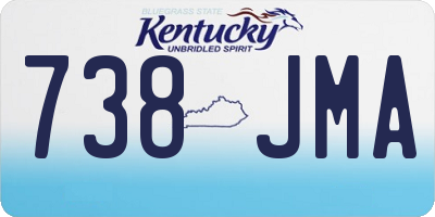 KY license plate 738JMA