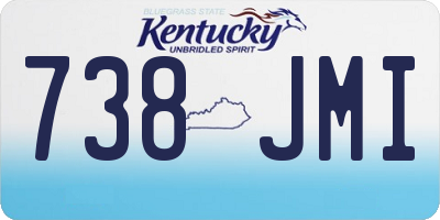 KY license plate 738JMI