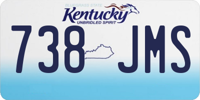 KY license plate 738JMS