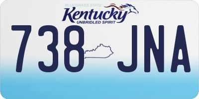 KY license plate 738JNA