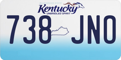 KY license plate 738JNO