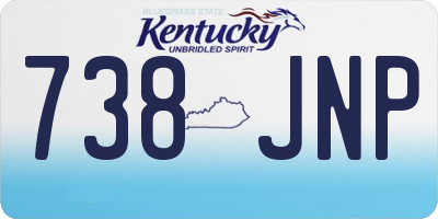 KY license plate 738JNP