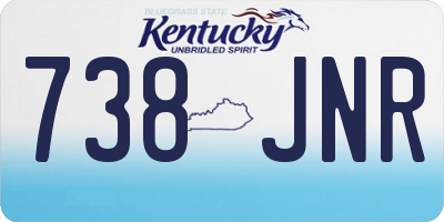 KY license plate 738JNR
