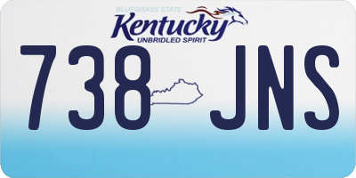 KY license plate 738JNS