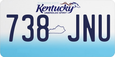 KY license plate 738JNU