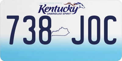 KY license plate 738JOC