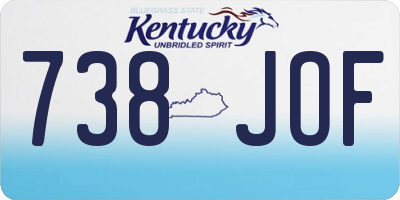 KY license plate 738JOF