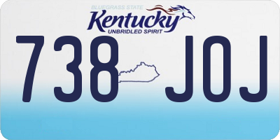 KY license plate 738JOJ