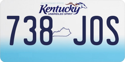 KY license plate 738JOS