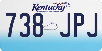 KY license plate 738JPJ