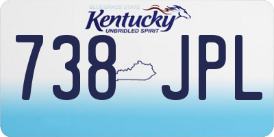 KY license plate 738JPL