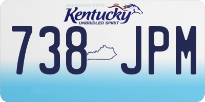 KY license plate 738JPM