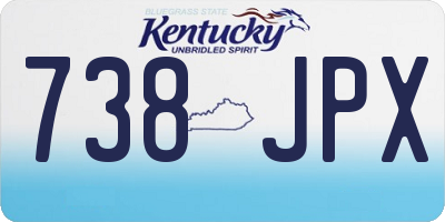 KY license plate 738JPX