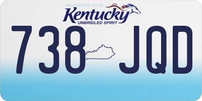 KY license plate 738JQD