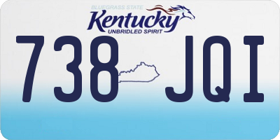 KY license plate 738JQI