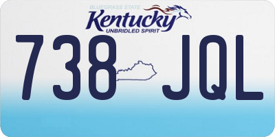 KY license plate 738JQL