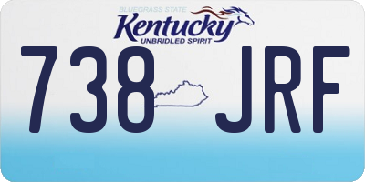 KY license plate 738JRF