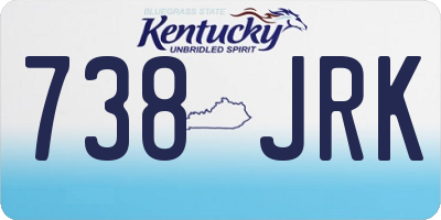 KY license plate 738JRK