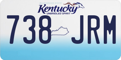 KY license plate 738JRM