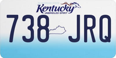 KY license plate 738JRQ
