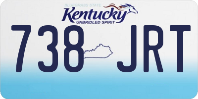 KY license plate 738JRT