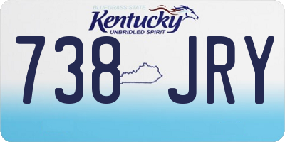KY license plate 738JRY