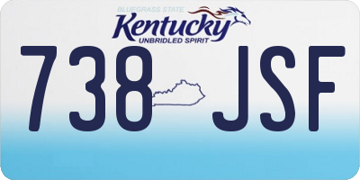KY license plate 738JSF