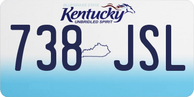KY license plate 738JSL