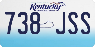 KY license plate 738JSS