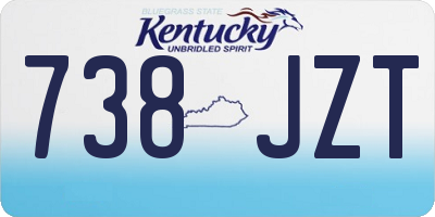 KY license plate 738JZT