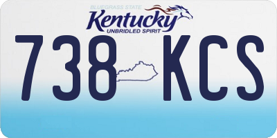 KY license plate 738KCS