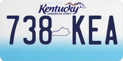 KY license plate 738KEA