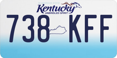 KY license plate 738KFF