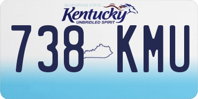 KY license plate 738KMU